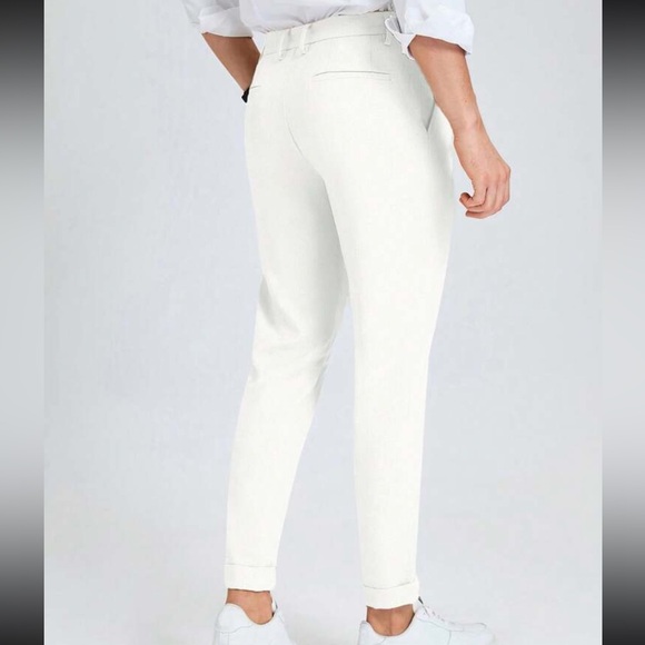 Manfinity Mode Men Fold Pleated Detail Slant Pocket Suit Pants - Picture 4 of 4